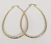 Plated Oval Hoop Earring