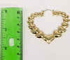 Plated Heart Shape Hoop Earring MEDIUM