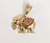 Plated Tri-Gold Elephant Pendant