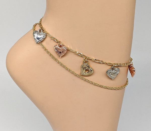 Plated Heart Anklet