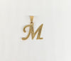 Plated Letter "M" Pendant