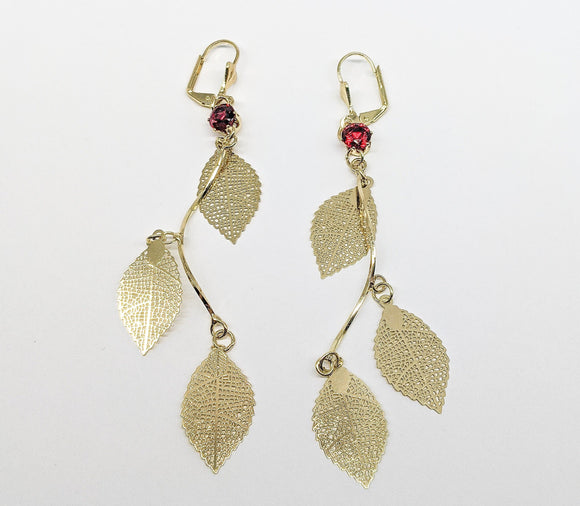 Plated Leaf Earring