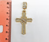 Plated Cross Pendant and Figaro Chain Set