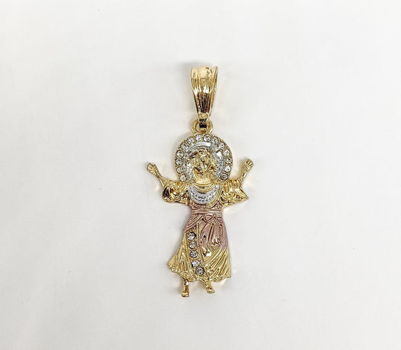 Plated Tri-Color Divine Child Pendant*