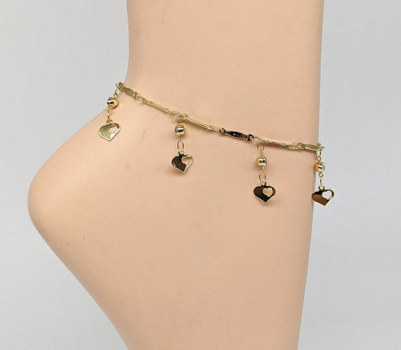 Plated Heart Anklet