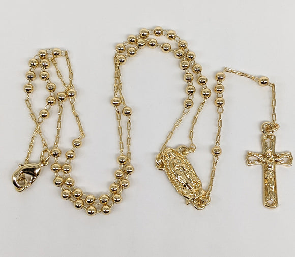 Plated Small Virgin Mary Rosary