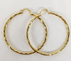 Plated Textured Hoop Earrings SMALL*