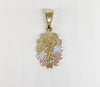 Plated Tri-Gold Virgin Mary Pendant*