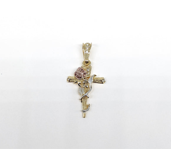 Tri-Plated Cross Pendant