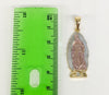 Plated Tri-Color Virgin Mary Pendant