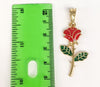 Plated Multicolor Rose Flower Pendant*