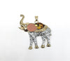 Plated Tri-Color Elephant Pendant