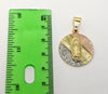 Plated Tri-Color Virgin Mary 4mm Mariner Anchor Chain Necklace