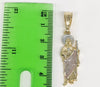 Plated Tri-Gold Mini Dainty Saint Jude Pendant and Figaro Chain Set