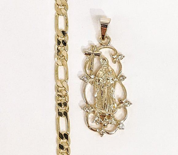 Plated Virgin Mary 5mm 26