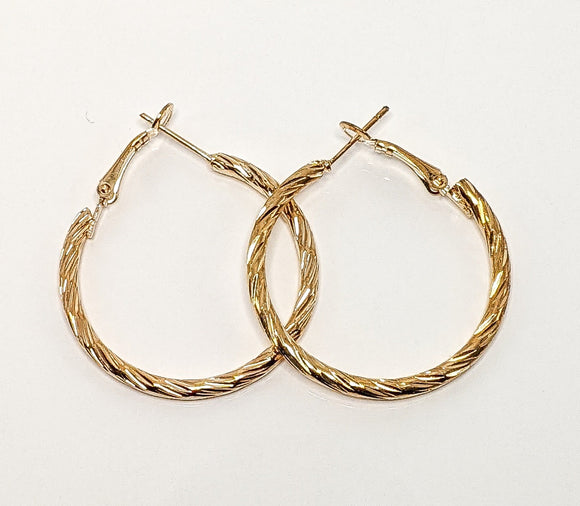 Plated 30mm Hoop Earring