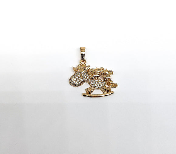 Plated Rocking Horse Pendant