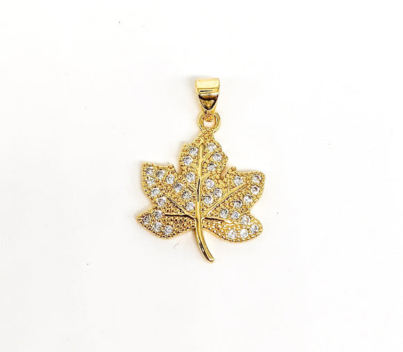 Plated Maple Leaf Pendant