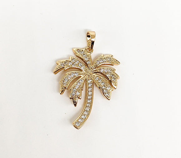 Plated Palm Tree Pendant