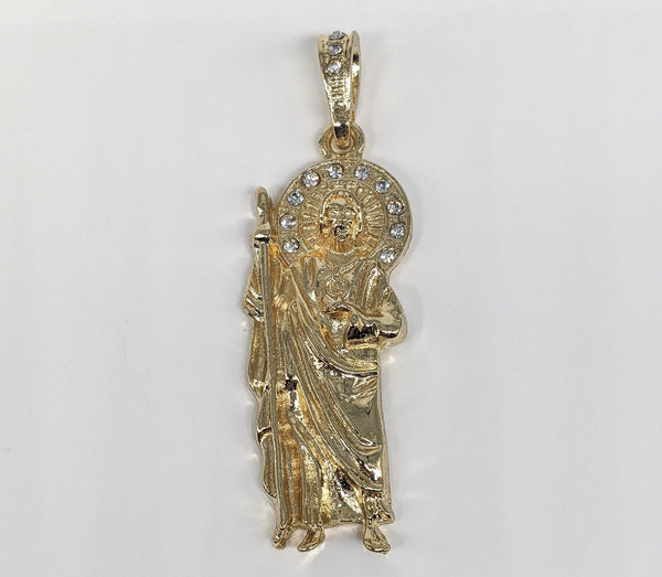 Plated Medium Saint Jude Pendant