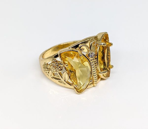 Plated Yellow Butterfly Ring*