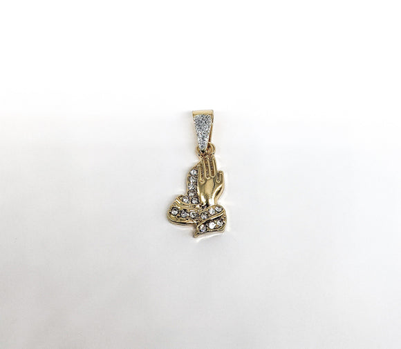 Plated Praying Hand Pendant