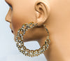 Plated Chain Hoop Earrings