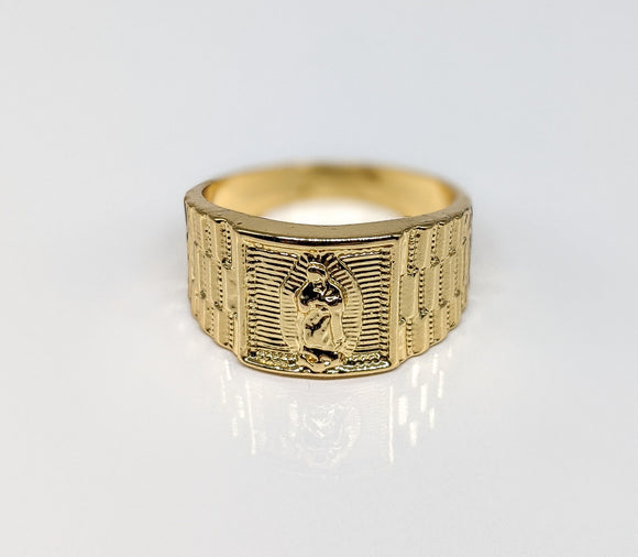 Plated Virgin Mary Ring Oro Laminado Anillo Virgen de Guadalupe*