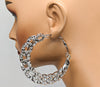 Silver Plated Chain Hoop Earrings*