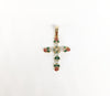 Plated Clear Stone Cross Pendant