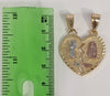 Plated Virgin Mary and Saint Jude Break-A-Part Heart Pendant