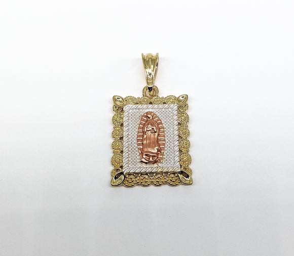 Tri-Plated Virgin Mary Pendant