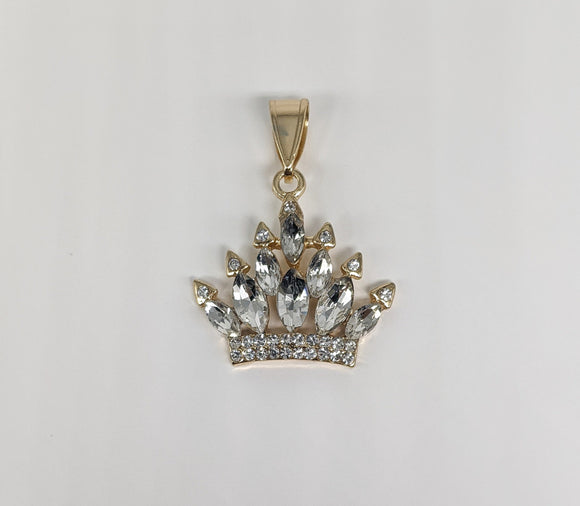 Plated Quinceanera Crown Pendant