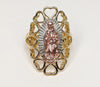 Plated Tri-Gold Virgin Mary Adjustable Ring