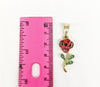 Plated Rose Studded Pendant