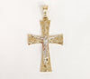 Plated Tri-Gold Cross Pendant