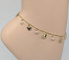 Plated Heart with Pearls Anklet