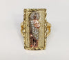 Plated Tri-Gold Saint Jude Adjustable Ring