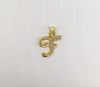 Plated Letter "F" Pendant