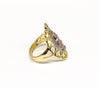 Plated Tri-Color Virgin Mary Ring