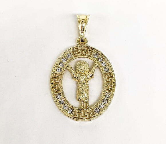 Plated Halo Divine Child Pendant*