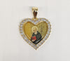 Plated Heart with Saint Benedict Pendant*