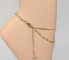 Plated Tri-Gold Dolphins Anklet