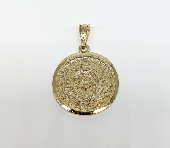 Plated Azted Calendar Pendant