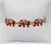 Plated Red Elephant Bracelet