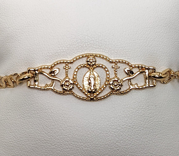 Plated Virgin Mary Bracelet