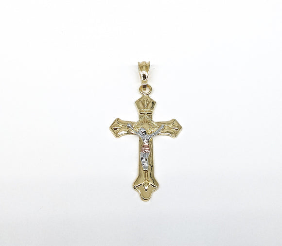 Plated Tri-Gold Cross Pendant