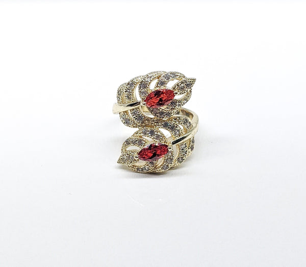 Plated Red Stone Ring