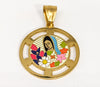 Stainless Steel Gold Virgin Mary Pendant