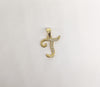 Plated Letter "T" Pendant